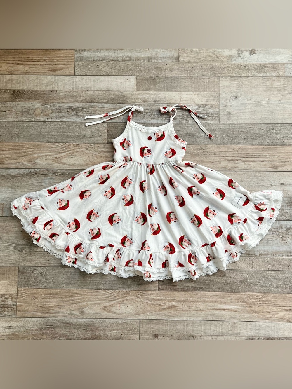 NWT Jane + Jo Girls House Dress in Dear Santa Size 6